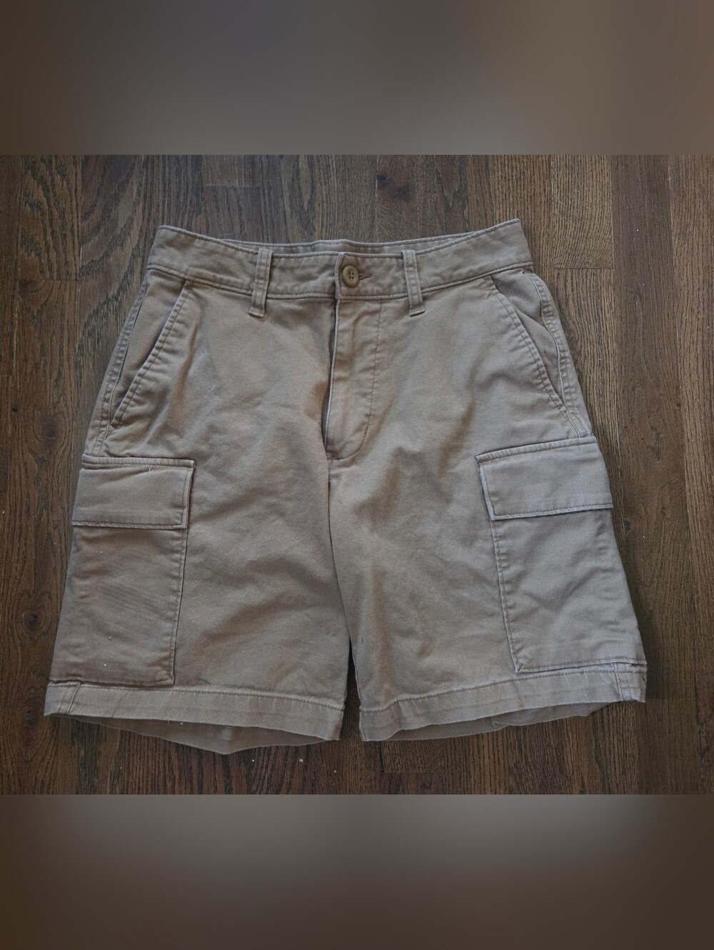 Old Navy Mens 29 Camel Lived-In Straight Cargo Shorts